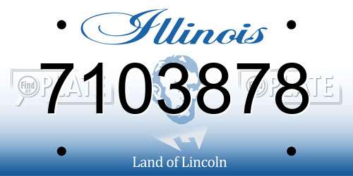 7103878 Illinois License Plate