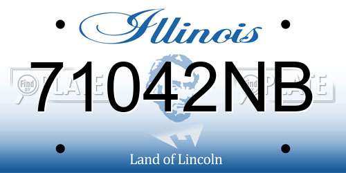 71042NB Illinois License Plate