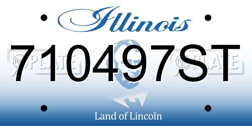710497ST Illinois License Plate