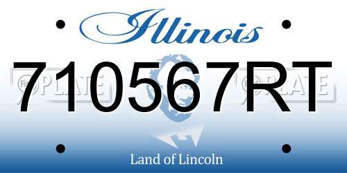 710567RT Illinois License Plate