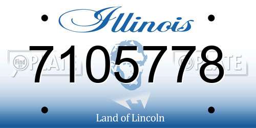 7105778 Illinois License Plate
