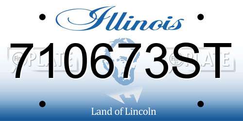 710673ST Illinois License Plate
