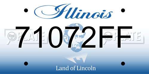 71072FF Illinois License Plate