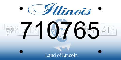 710765 Illinois License Plate