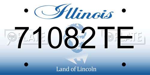 71082TE Illinois License Plate