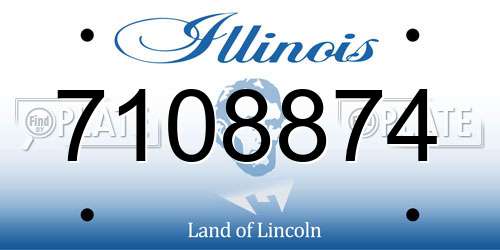 7108874 Illinois License Plate