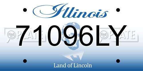 71096LY Illinois License Plate