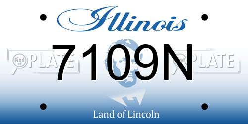7109N Illinois License Plate