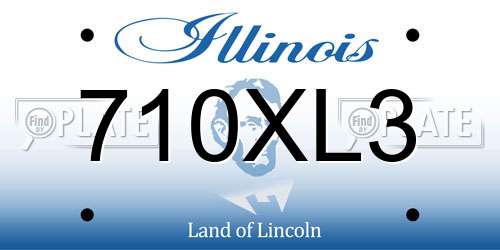 710XL3 Illinois License Plate