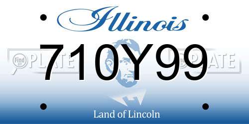 710Y99 Illinois License Plate