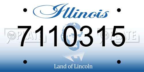 7110315 Illinois License Plate