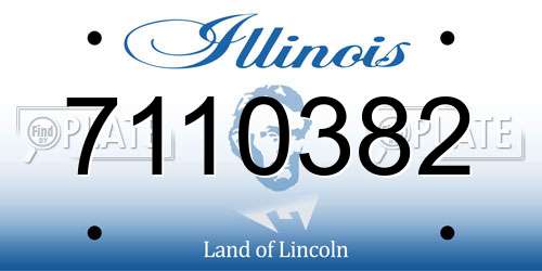 7110382 Illinois License Plate