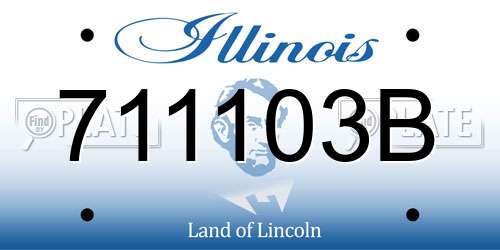 711103B Illinois License Plate