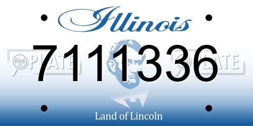 7111336 Illinois License Plate