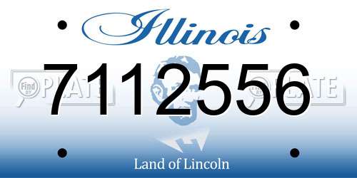 7112556 Illinois License Plate