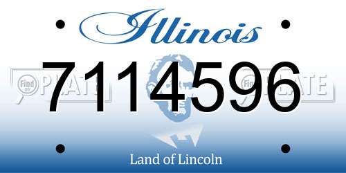7114596 Illinois License Plate