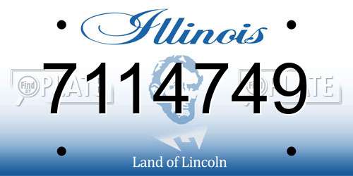 7114749 Illinois License Plate