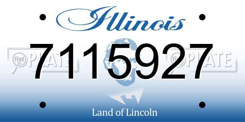 7115927 Illinois License Plate