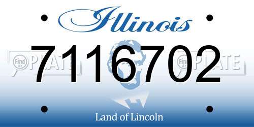 7116702 Illinois License Plate