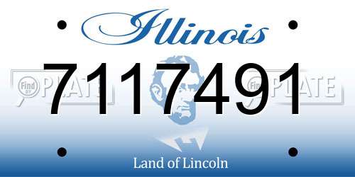7117491 Illinois License Plate