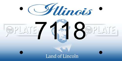 7118 Illinois License Plate