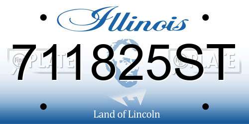 711825ST Illinois License Plate