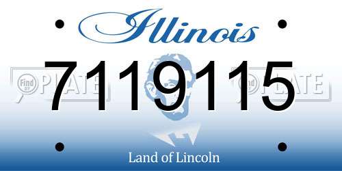 7119115 Illinois License Plate