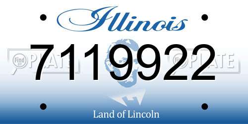 7119922 Illinois License Plate