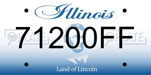 71200FF Illinois License Plate