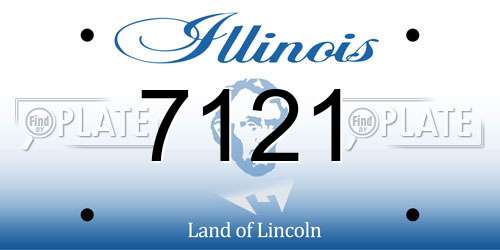 7121 Illinois License Plate