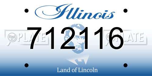 712116 Illinois License Plate