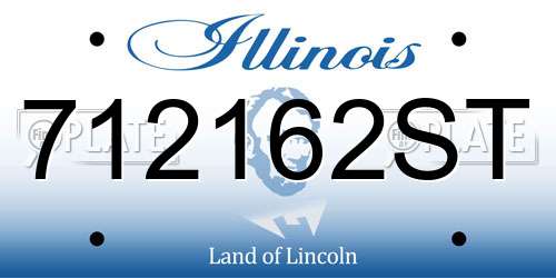 712162ST Illinois License Plate