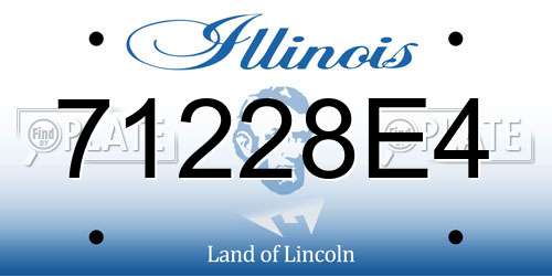 71228E4 Illinois License Plate