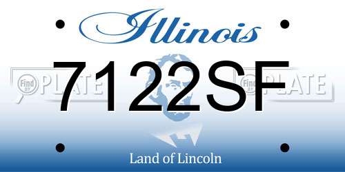 7122SF Illinois License Plate
