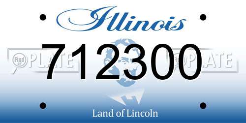 712300 Illinois License Plate