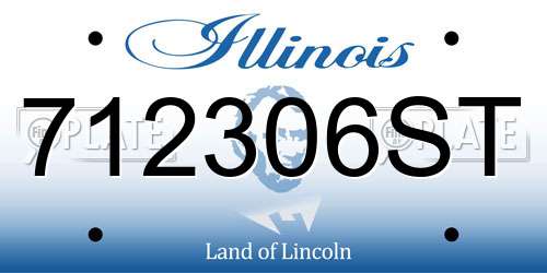 712306ST Illinois License Plate
