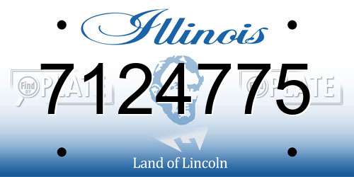 7124775 Illinois License Plate