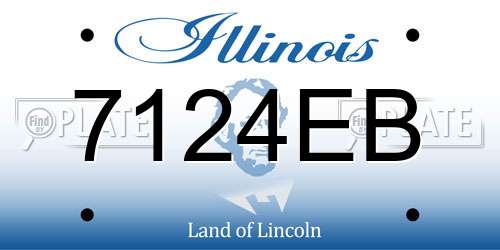 7124EB Illinois License Plate