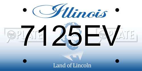 7125EV Illinois License Plate