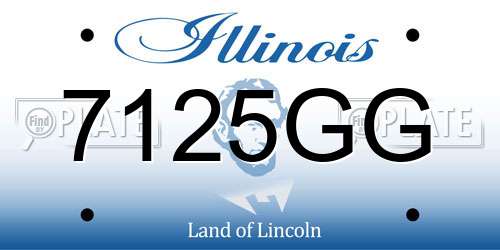 7125GG Illinois License Plate