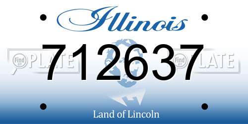 712637 Illinois License Plate