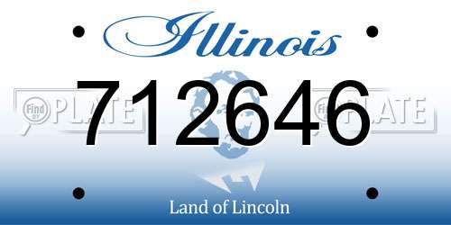 712646 Illinois License Plate