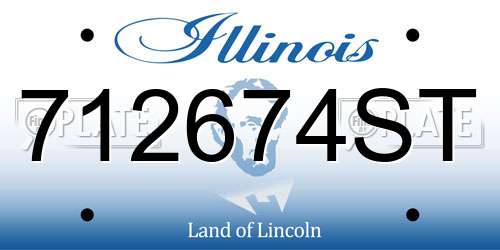 712674ST Illinois License Plate