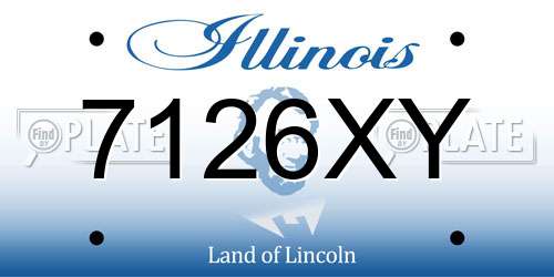 7126XY Illinois License Plate