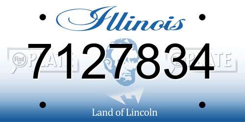7127834 Illinois License Plate