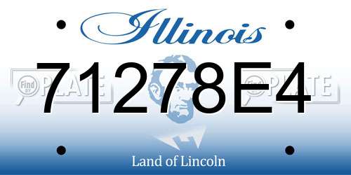 71278E4 Illinois License Plate