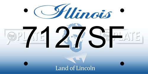 7127SF Illinois License Plate