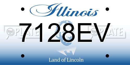 7128EV Illinois License Plate