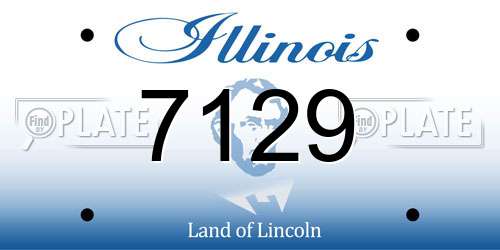 7129 Illinois License Plate