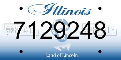 7129248 Illinois License Plate
